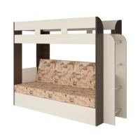 Кровать-диван Карамель 75 (анкор светлый/бодега тёмный/ткань саванна)