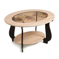 Стол журнальный СЖ-25 с рисунком Р1 (венге/дуб молочный)