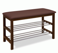 Полка для обуви с банкеткой SR-0628 PVC (коричневый)