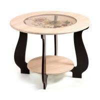 Стол журнальный СЖ-24 с рисунком Р1 (венге/дуб молочный)