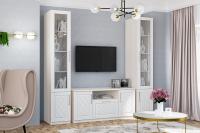 Стенка Аллегро-9 МДФ Ромб вариант 4 (гравировка, без карнизов)