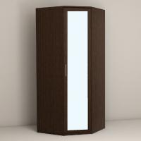 Шкаф угловой Кэт-4 с зеркалом (венге/кайман коричневый)