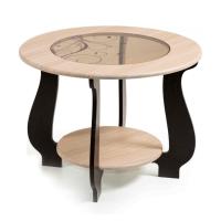 Стол журнальный СЖ-24 с рисунком Р4 (венге/дуб молочный)