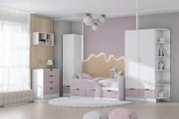 Детская Бриз МДФ (полосы, белый/ирис) вариант 9