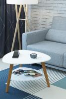 Стол журнальный Бруклин (светлый орех/белый)