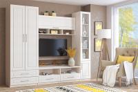 Стенка Аллегро-9 МДФ Прованс вариант 1 (гравировка, без карнизов)