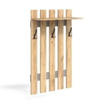 Вешалка настенная МИНИ-ЛАЙТ МЛ-3 (дуб крафт золотой/ателье светлое)