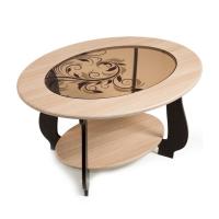 Стол журнальный СЖ-25 с рисунком Р3 (венге/дуб молочный)