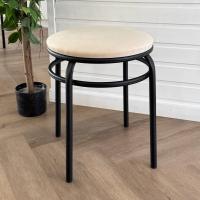 Табурет Престиж (чёрный/ткань бежевый)