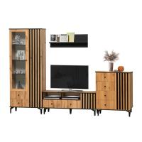 Стенка Либерти 3 (дуб вотан/чёрный)