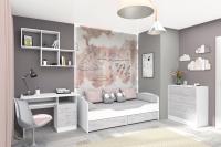 Детская Бриз ЛДСП вариант 4 (белый/цемент светлый)