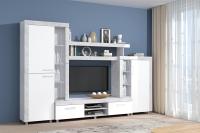 Стенка Аллегро вариант 1 (цемент светлый/белый)