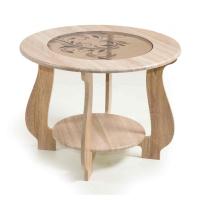 Стол журнальный СЖ-24 с рисунком Р3 (дуб сонома)