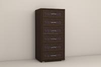 Комод Кэт-4 (6 ящиков, венге/кайман коричневый)