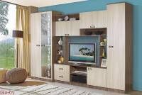 Стенка Аллегро вариант 6 ЛДСП (ясень шимо темный/ясень шимо светлый)