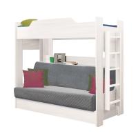 Кровать двухъярусная с диваном Боровичи (белый)