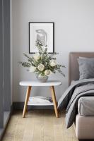 Стол журнальный Хадсон (дуб светлый/белый)