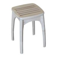 Табурет с ножкой бочонок Массив с решеткой