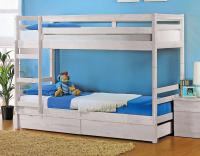 Кровать двухъярусная массив Пирус с ящиками