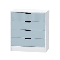 Комод Бриз МДФ (полосы, белый/антарктида)