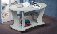 Стол журнальный Сатурн М05 (бетон пайн белый)