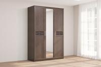 Шкаф 3-х дверный Кэт-4 (венге/кайман коричневый)