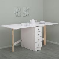 Стол-книжка с ящиками Элегия (белый жемчуг)