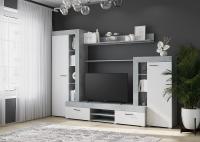 Стенка Дельта (бетон светлый/белый)