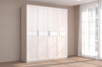 Шкаф 4-х дверный Кэт-4 (бодега светлый/кайман белый)