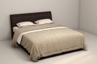 Кровать 1,6 Кэт-4 арт.001 с настилом (венге/кайман коричневый)