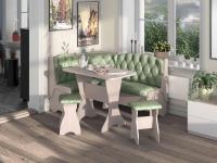 Кухонный уголок ОРХИДЕЯ-ЛЮКС (бодега светлый/ткань мохито)