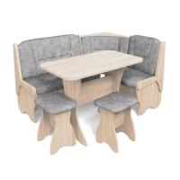 Кухонный уголок ОРХИДЕЯ (ясень шимо светлый/ткань графит)