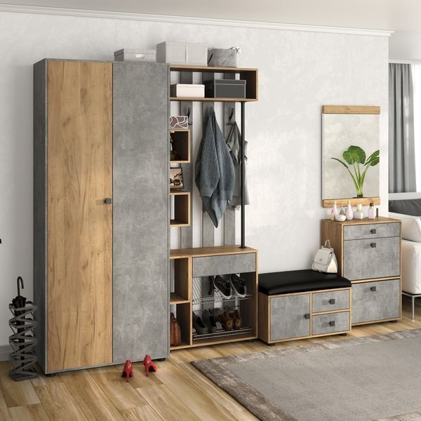 Шкаф 2-х дверный МИНИ-ЛАЙТ МЛ-9 (дуб крафт золотой/ателье светлое)