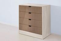 Комод Бриз МДФ (квадрат, ясень шимо светлый/шоколад)