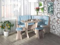 Кухонный уголок ОРХИДЕЯ (бодега светлый/ткань лагуна)