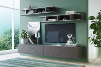 Стенка Саммит вариант 12 (анкор тёмный/графит софт)