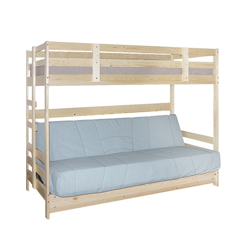 Кровать двухъярусная с диваном Массив для покраски