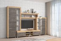 Стенка Аллегро вариант 1 (дуб крафт золотой/камень тёмный)