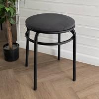 Табурет Престиж (чёрный/ткань тёмно-серый)