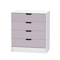 Комод Бриз МДФ (полосы, белый/ирис)