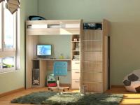 Кровать-чердак Лео (дуб сонома/белый)