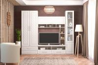 Стенка Аллегро-9 МДФ Ромб вариант 2 (гравировка, без карнизов)