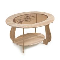 Стол журнальный СЖ-25 с рисунком Р2 (дуб сонома)