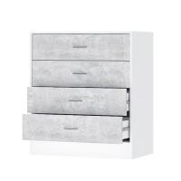 Комод Бриз ЛДСП (белый/цемент светлый)