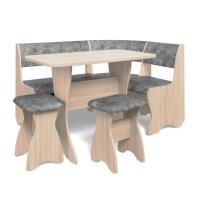 Кухонный уголок ТЮЛЬПАН (ясень шимо светлый/ткань графит)