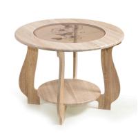 Стол журнальный СЖ-24 с рисунком Р2 (дуб сонома)