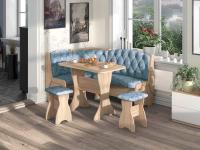 Кухонный уголок ОРХИДЕЯ-ЛЮКС (дуб сонома/ткань лагуна)