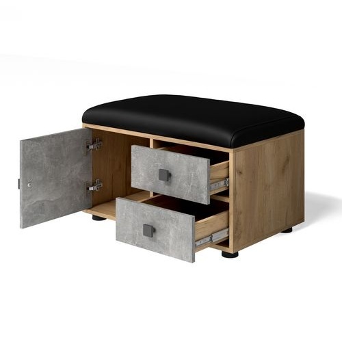 Прихожая МИНИ-ЛАЙТ вариант 8 (дуб крафт золотой/ателье светлое)