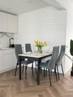 Обеденная группа: Стол Эльдо ЛДСП (120х70) + Стулья Волна-ромб (чёрный)