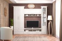 Стенка Аллегро-9 МДФ Ромб вариант 1 (гравировка, с карнизами)